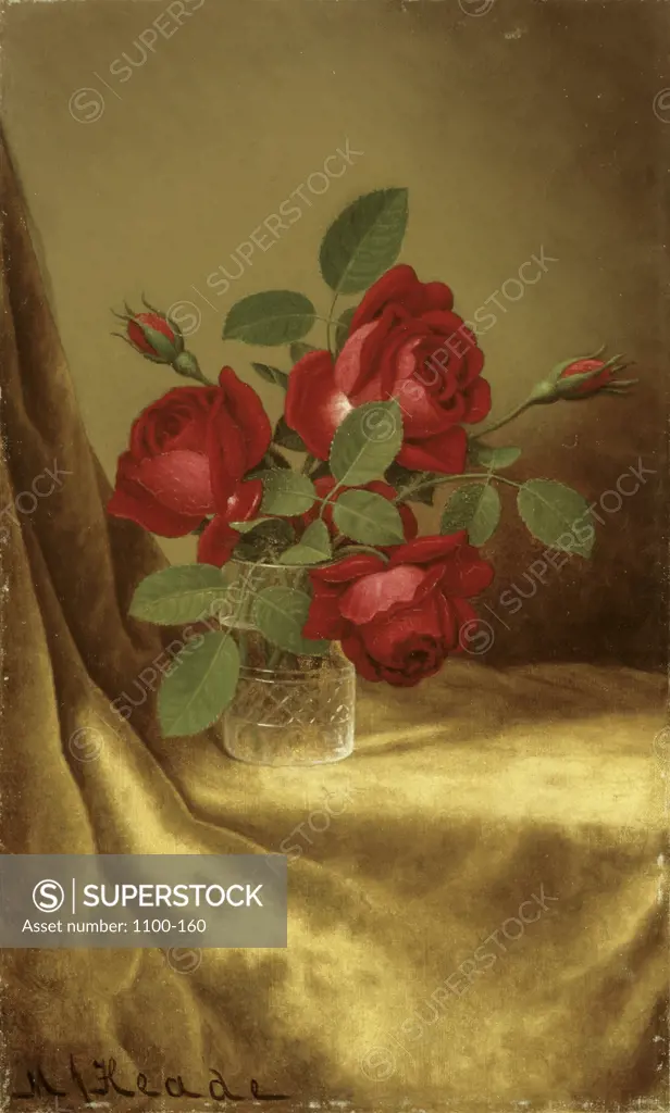 Roses in a Crystal Goblet Martin Johnson Heade (1819-1904 American) Christie's Images, New York 
