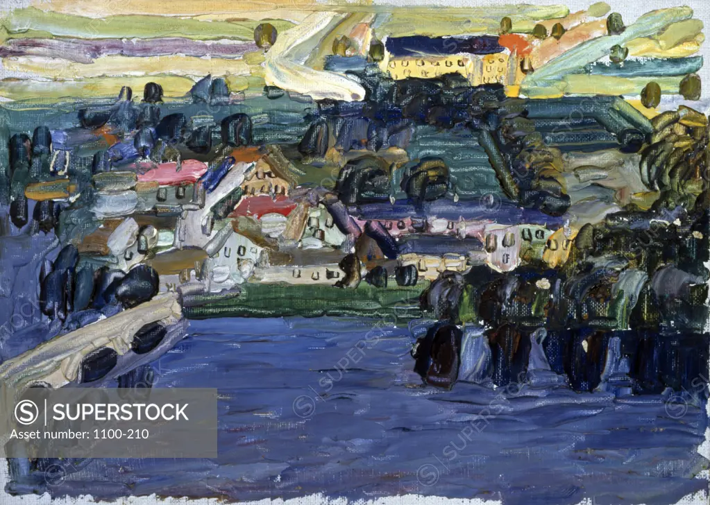 Kallmunz, Blick Auf Die Stadt 1903 1903 Kandinsky, Vasily(1866-1944 Russian) Oil On Canvas/Board Christie's Images, New York, USA 