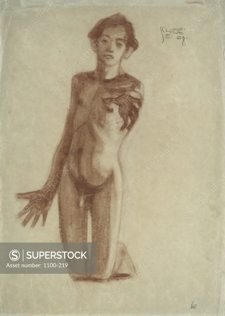 Kniender Junger Mann Egon Schiele (1890-1918/Austrian) Christie's Images, New York 