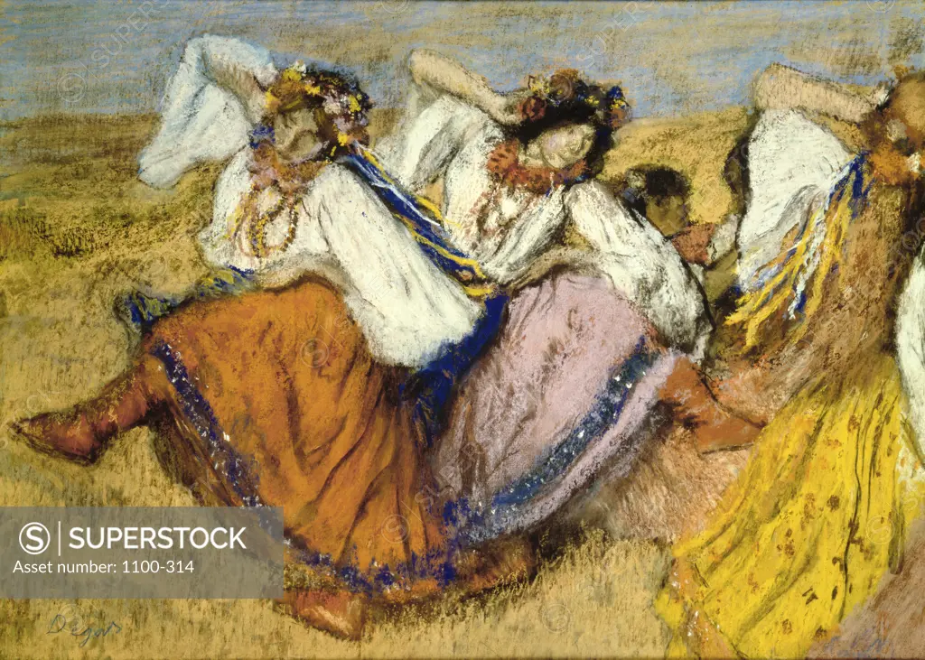 Russian Dancers  c. 1895  Edgar Degas (1834-1917/French) Pastel 