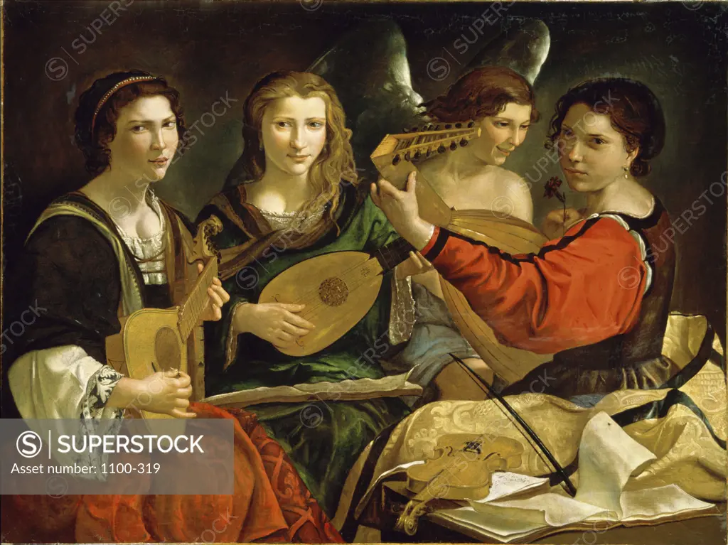 The Concert  Pietro Paolini (1603-1681/Italian) Oil on Canvas 