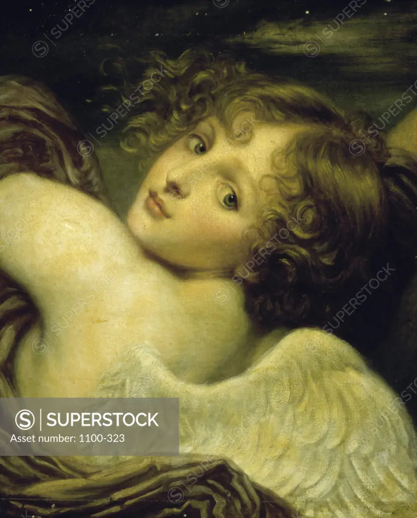 Cupid Manner of Jean-Baptiste Greuze Oil on canvas 