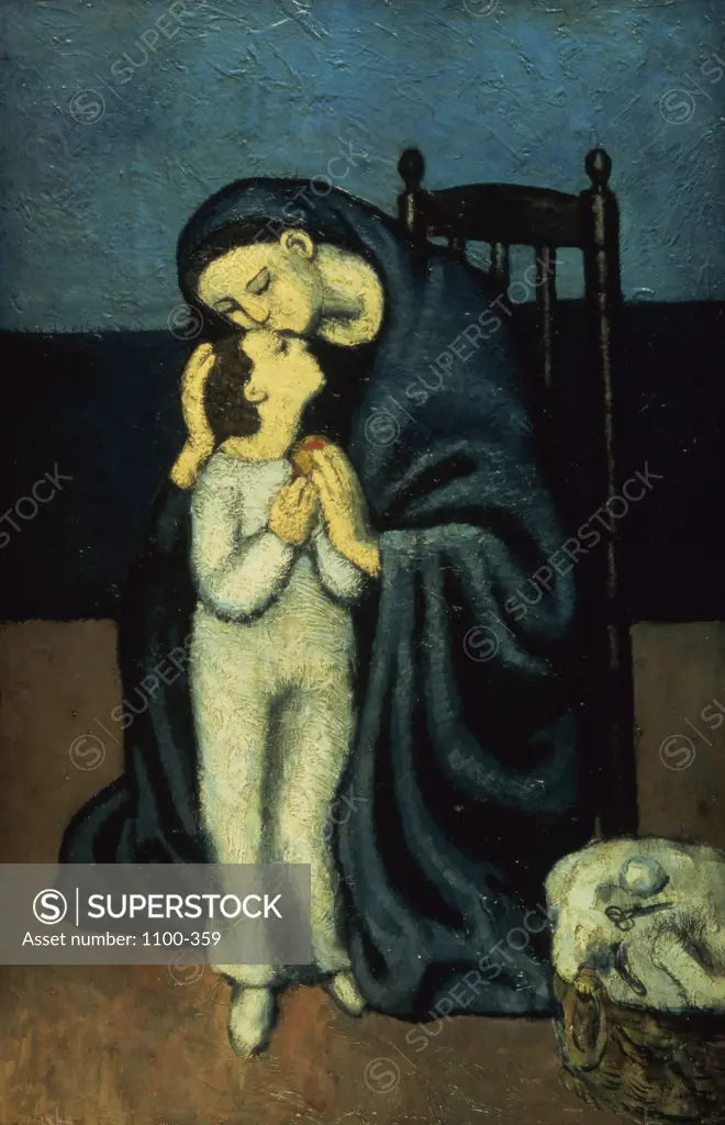 Motherhood  (Maternit)  1901  Pablo Picasso (1881-1973 /Spanish)   Oil on canvas    