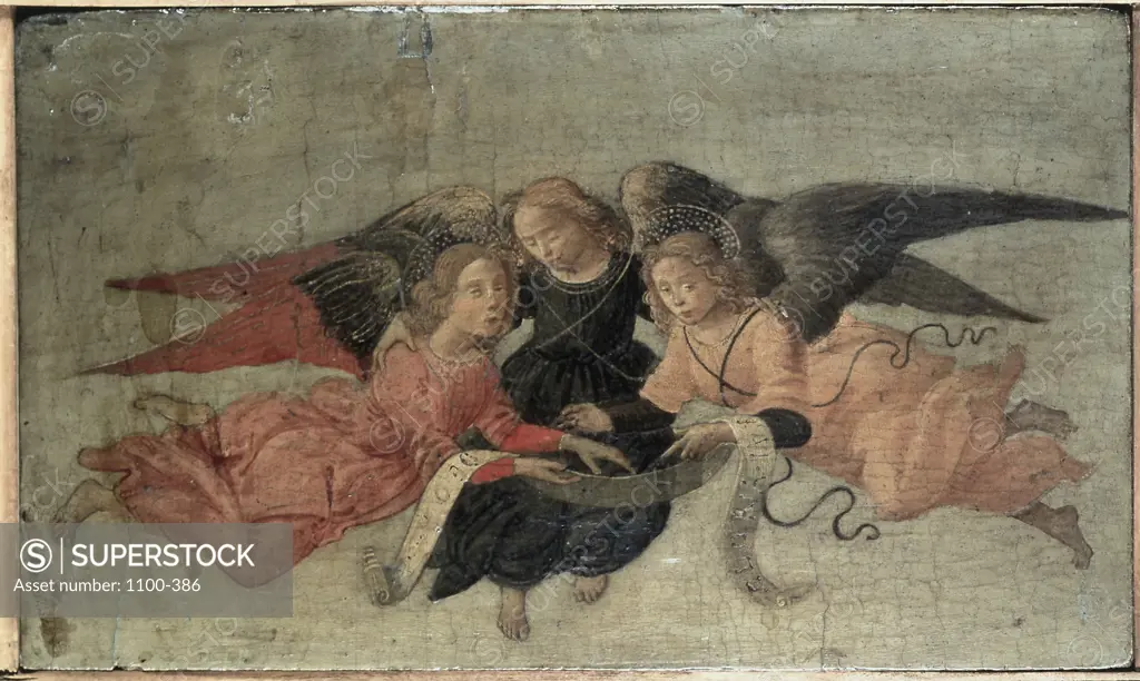 Three Angels  ca. 1485 Bartolomeo di Giovanni (active ca.1488-1500/Italian) Tempera on wood panel 