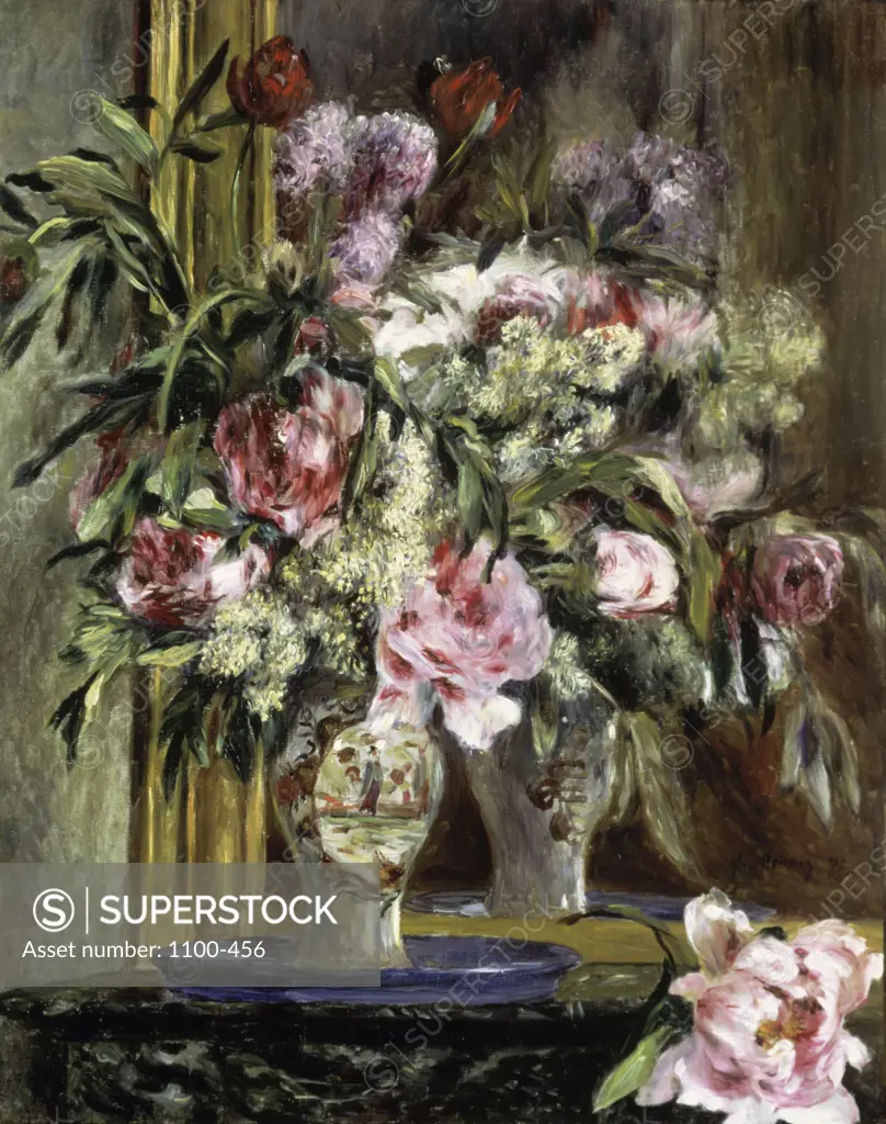 Vase of Flowers  (Vase de Fleurs)  1871 Pierre-Auguste Renoir (1841-1919/French) Oil on canvas  
