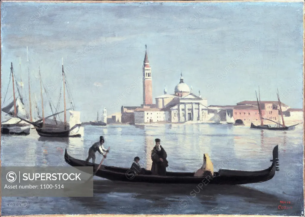 Venise-Gondole sur le Grand Canal Jean-Baptiste-Camille Corot (1796-1875 French) Christie's Images, New York 