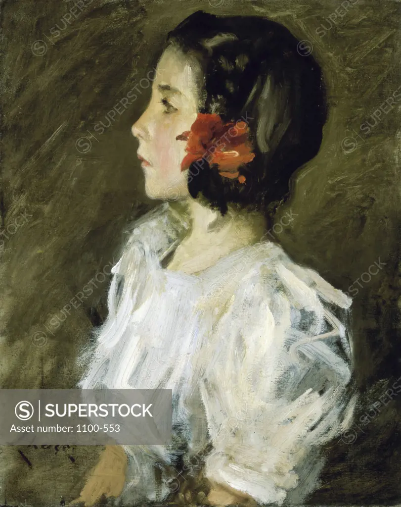 Dorothy  William Merritt Chase (1849-1916/ American) Oil on Canvas 