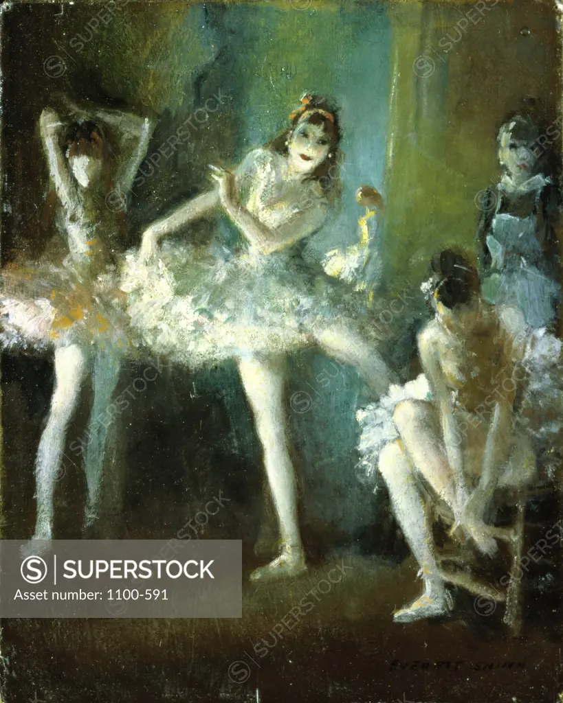 Ballet Girls  Everett Shinn (1876-1953/American) Oil on canvas  