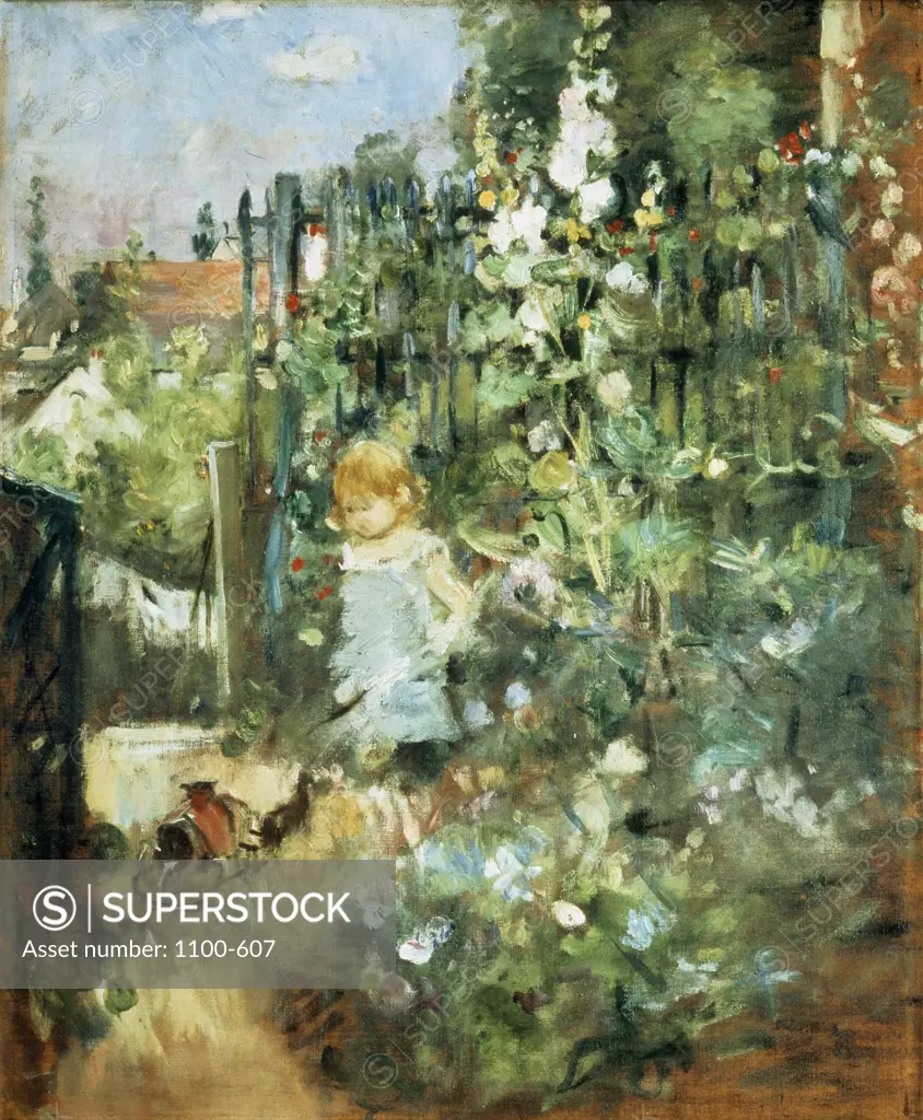 Child in the Holyhocks  (Enfant dans les Roses Trmiures)  1881 Berthe Morisot (1841-1895/French) Oil on canvas   