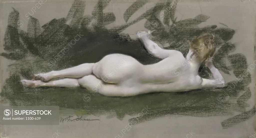 Reclining Nude William Merritt Chase (1849-1916/American) Pastel on Canvas Christie's Images, New York, USA