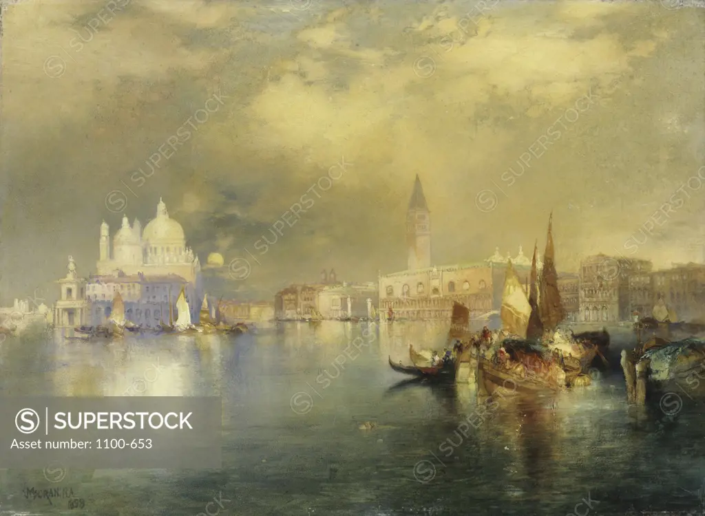 Moonlight in Venice 1898 Thomas Moran (1837-1926/American) Oil on Wood Panel Christie's Images, New York, USA