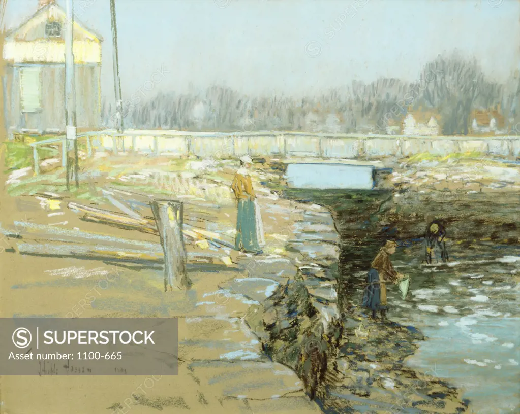 The Mill Dam of Cos Cob  1903  Frederick Childe Hassam (1859-1935 American)  Christie's Images, New York 