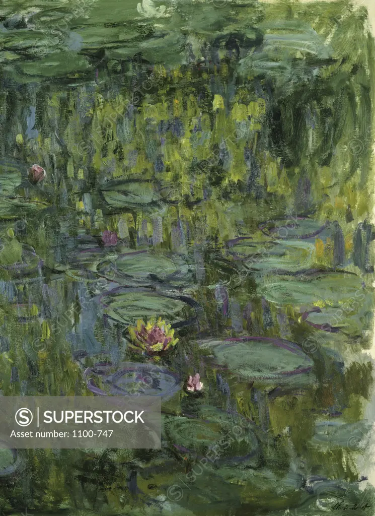 Water Lilies (Nymphaeas) 1914-1917 Claude Monet (1840-1926/French) Oil on Canvas Christie's Images, New York, USA