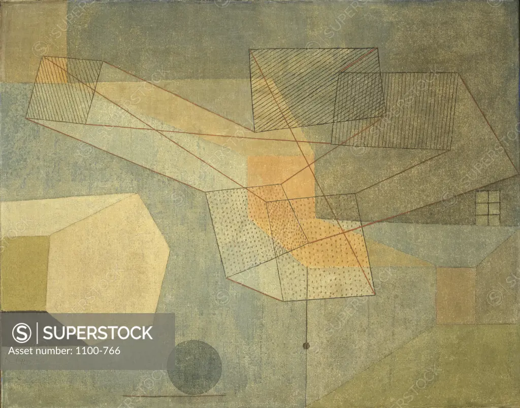 Gleitendes  1930 Paul Klee (1879-1940 Swiss) Oil on Silk  