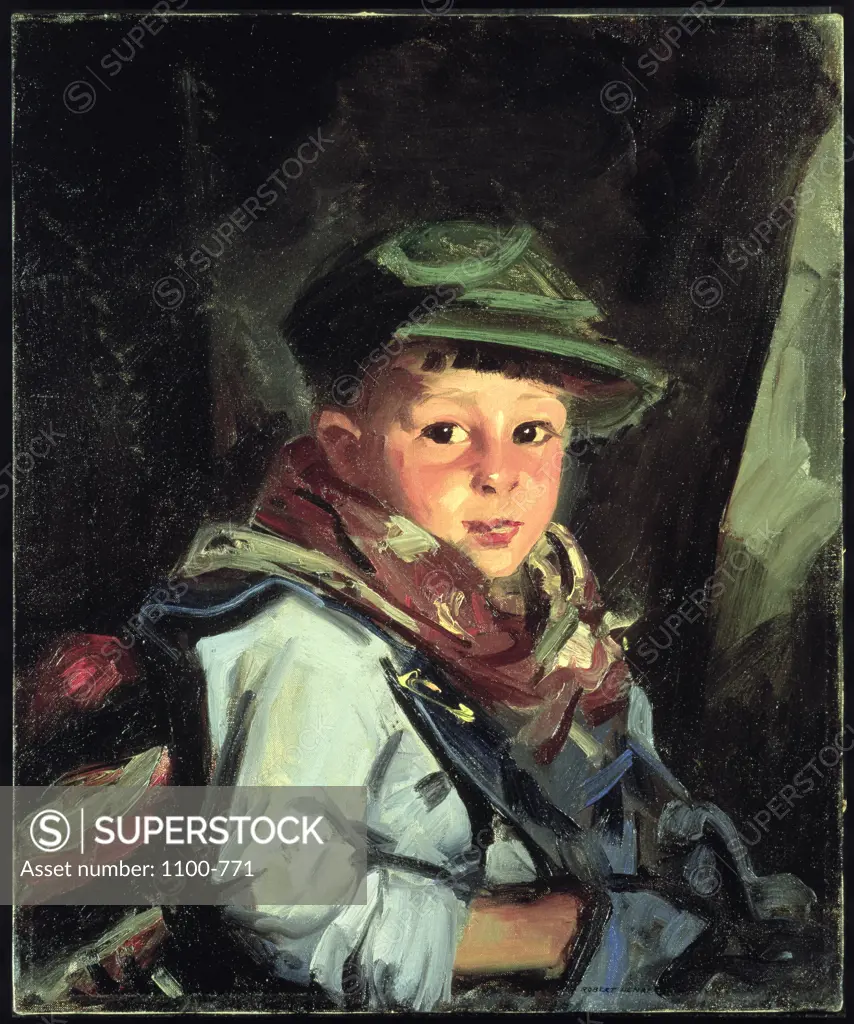 Boy with Green Cap (Chico)  Robert Henri (1865-1929/American) Oil on canvas 