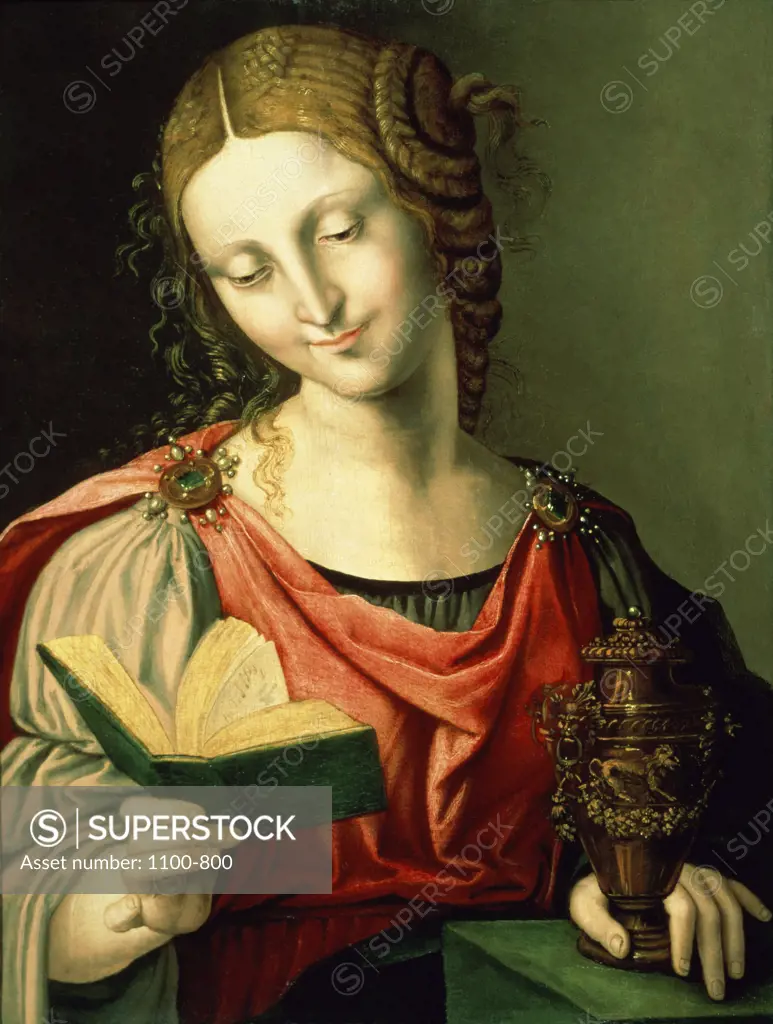 Saint Mary Magdalene  Panel Girolamo Genga (c. 1476-1551 /Italian) Oil on Wood 