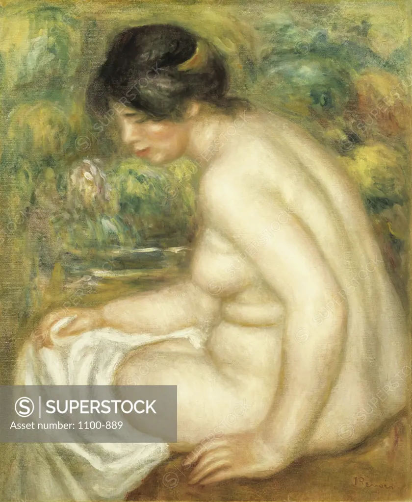 Profile Of Seated Bather (Gabrielle)  1913 Pierre Auguste Renoir (1841-1919/French) Oil on canvas  