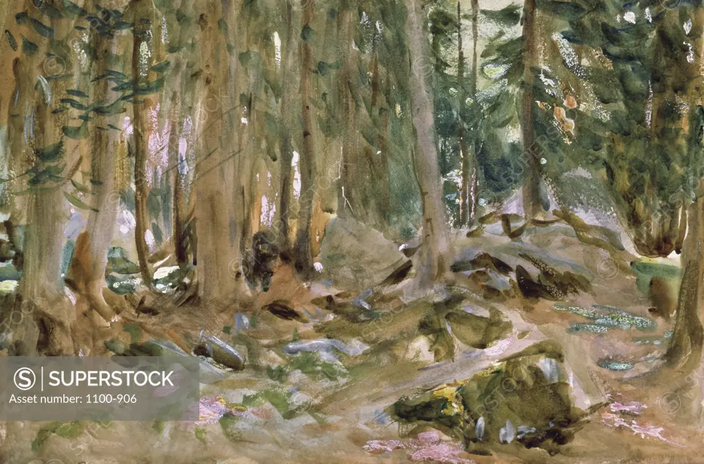Pine Forest c.1907-1908 John Singer Sargent (1856-1925/American) Watercolor and Gouache on Paper Christie's Images, New York, USA 