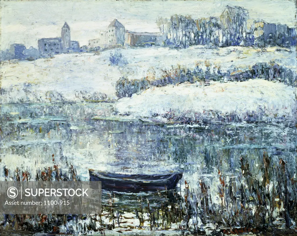 Winter Pond Ernest Lawson (1873-1939/American) Oil on canvas   