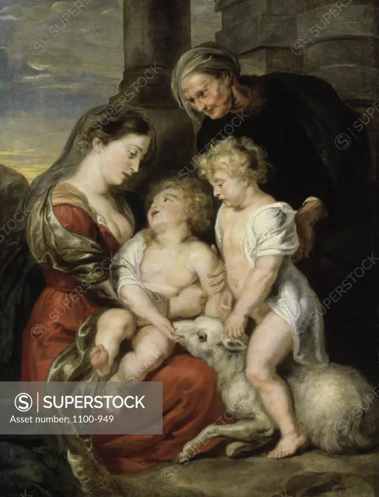 The Virgin and Child with the Infant Saint John the Baptist and Saint Elizabeth Peter Paul Rubens (1577-1640/Flemish) Oil on Canvas Christie's Images, New York, USA