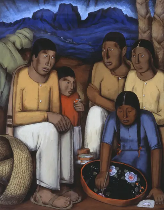 The Painter of Uruapan  (La Pintora de Uruapan) Alfredo Ramos Martinez (1872-1946/American) 