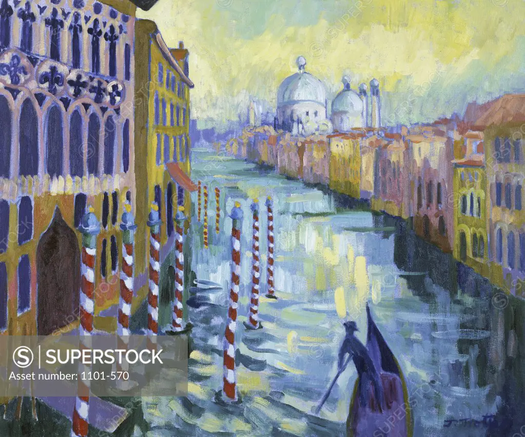 Grand Canal, Venice Josephine Trotter (b.1940/British) Oil on Canvas