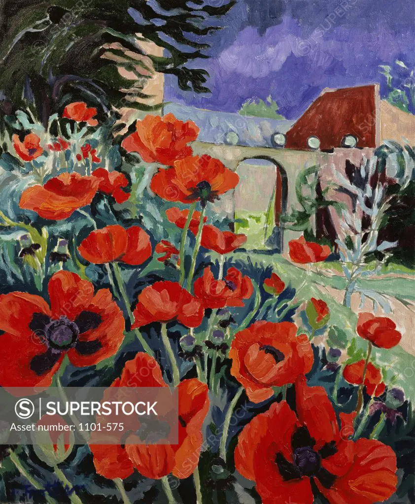 Poppies, Nill Farm 2002 Josephine Trotter (b.1940/British) Oil on Canvas