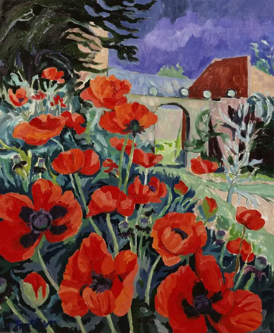 Poppies, Nill Farm 2002 Josephine Trotter (b.1940/British) Oil on Canvas