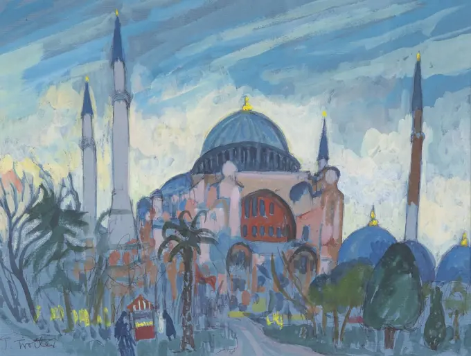 Mosque by Josephine Trotter (b.1940/British)