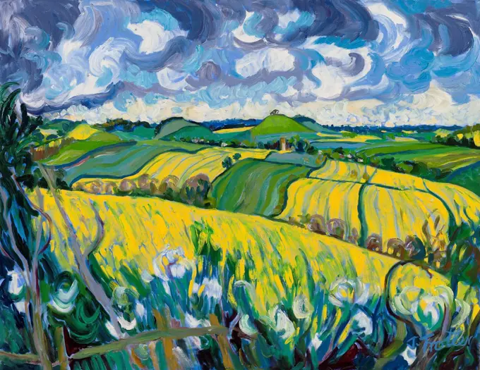 Farmland by Josephine Trotter, 2012.  (b.1940/British)