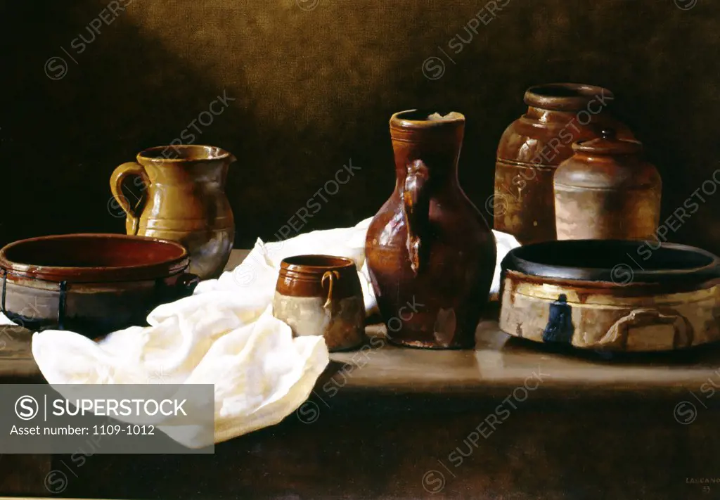 The Pottery (Los barros) by Juan Lascano,  oil on canvas,  1983,  born in 1947,  Argentina,  Buenos Aires,  Zurbaran Galeria