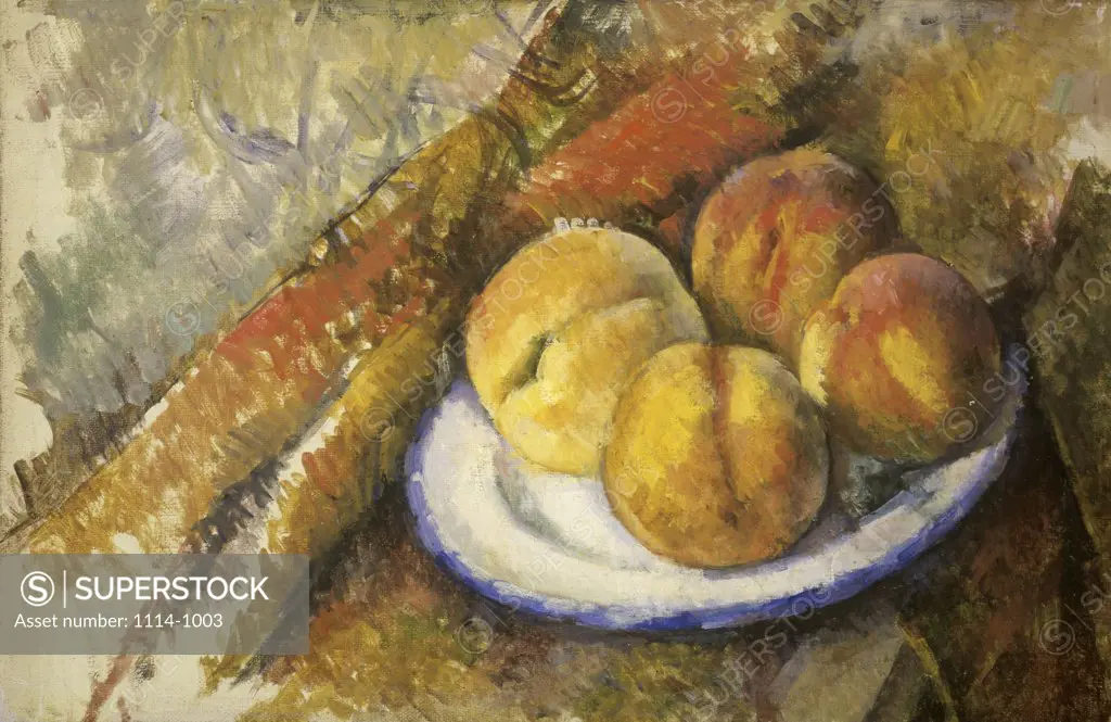 Four Peaches 1890-1894 Paul Cezanne (1839-1906 French) Oil on Canvas Barnes Foundation, Merion, Pennsylvania, USA