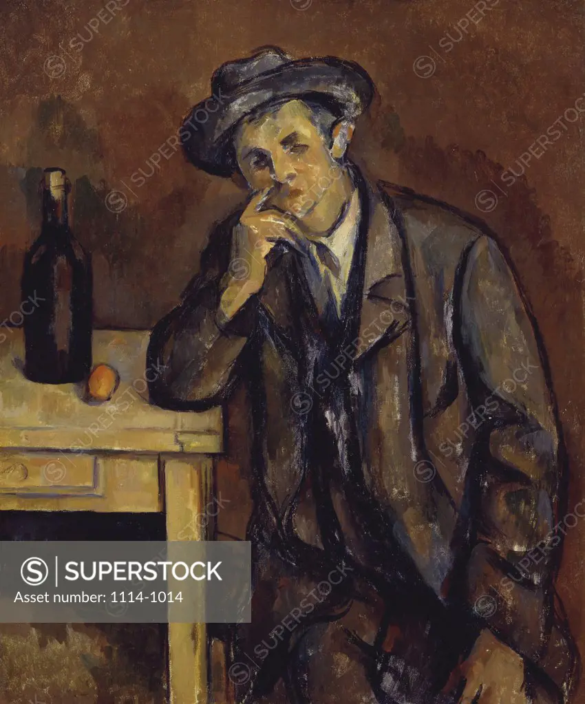 The Drinker 1895-1900 Paul Cezanne (1839-1906 French) Oil on Canvas Barnes Foundation, Merion, Pennsylvania, USA