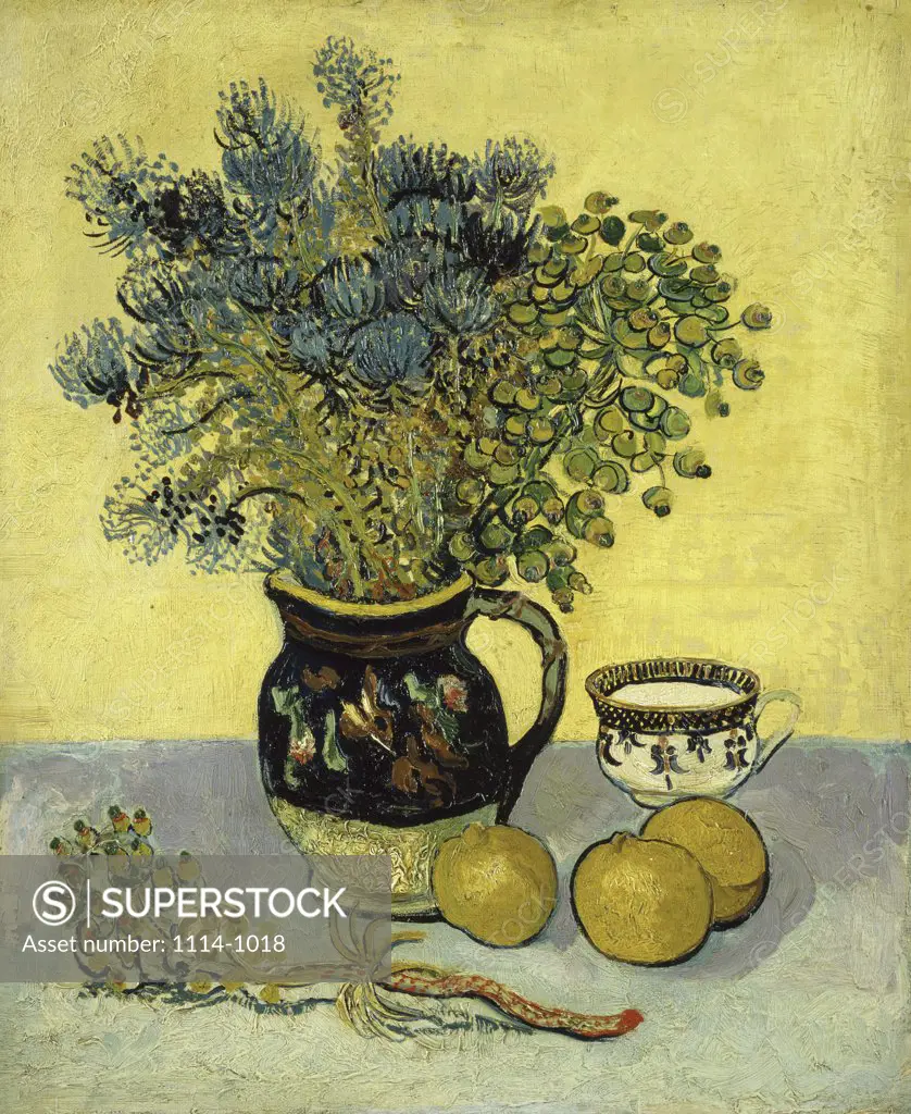 Flowers and Fruit  1888  Vincent van Gogh (1853-1890/Dutch)  Oil on Canvas  Barnes Foundation, Merion, Pennsylvania    