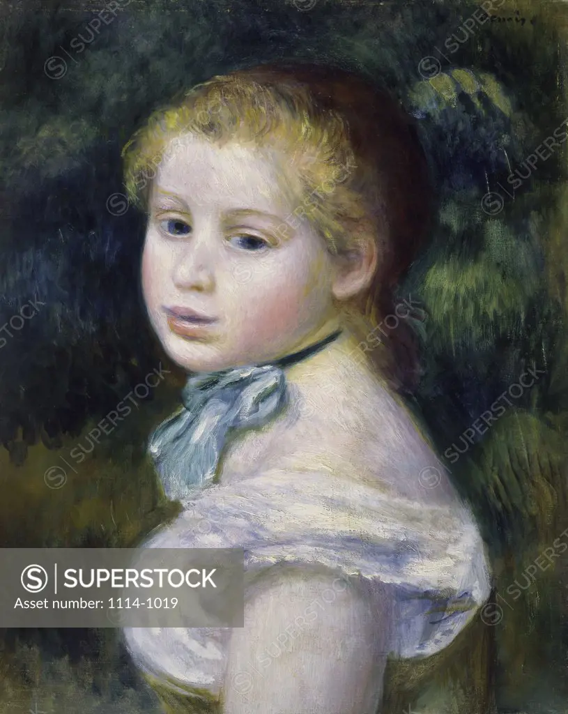 Head of a Girl 1885 Pierre-Auguste Renoir (1841-1919/French) Oil on Canvas Barnes Foundation, Merion, Pennsylvania 