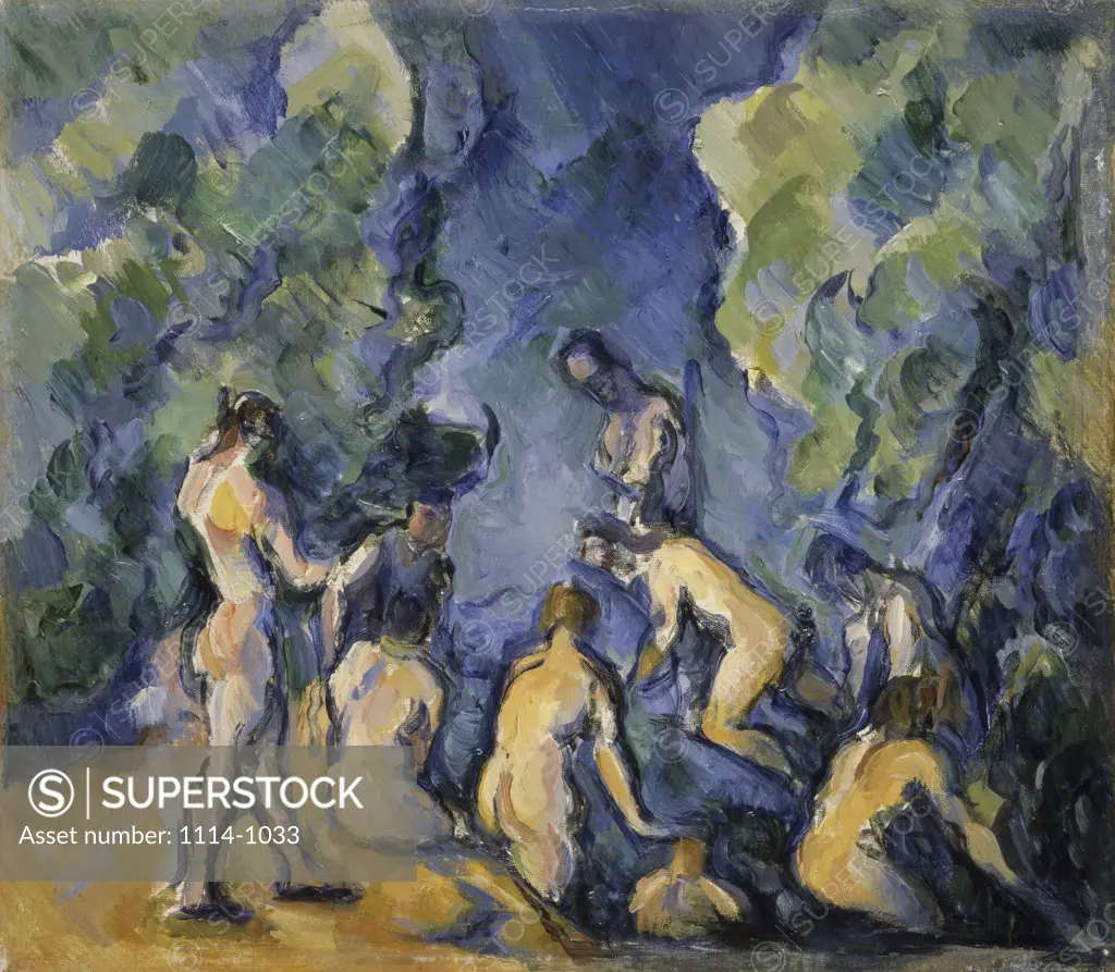 Group of Bathers c.1900-1904 Paul Cezanne (1839-1906 French) Oil on canvas Barnes Foundation, Merion, Pennsylvania, USA  