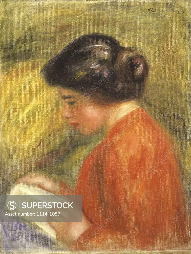 Girl Reading  Pierre-Auguste Renoir (1841-1919/French)  Barnes Foundation, Merion, Pennsylvania     