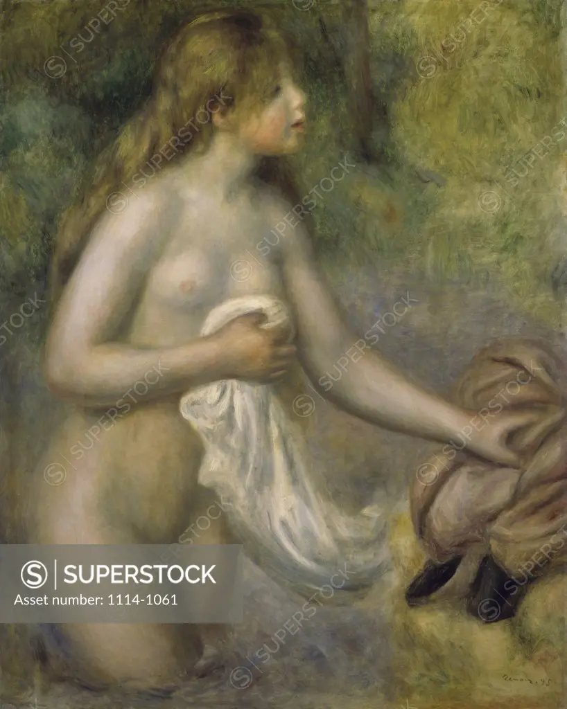 Nude In Brook  ca. 1895 Pierre Auguste Renoir (1841-1919/French) Oil on canvas Barnes Foundation, Merion, Pennsylvania   