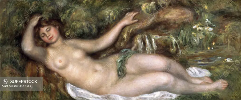Reclining Nude  1910  Pierre Auguste Renoir (1841-1919/French) Oil on canvas Barnes Foundation, Merion, Pennsylvania     