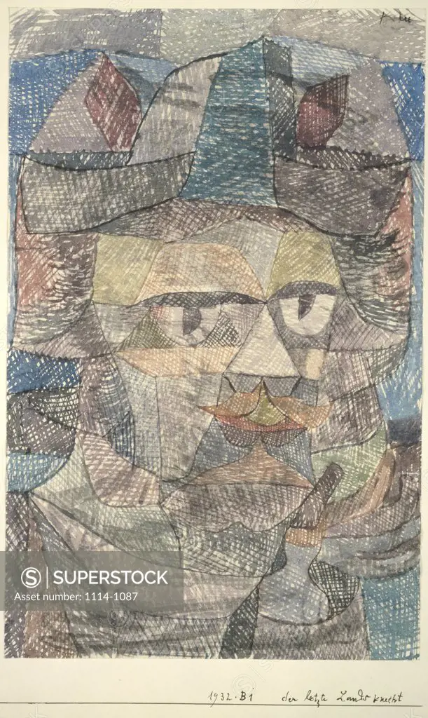 Last of the Mercenaries  1931 Paul Klee (1879-1940 /Swiss) Watercolor on paper Barnes Foundation, Merion, Pennsylvania   