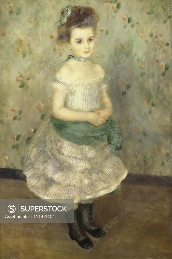 Jeanne Durand-Ruel  1876, Pierre-Auguste Renoir (1841-1919/ French)   Oil on Canvas  Barnes Foundation, Merion, Pennsylvania    