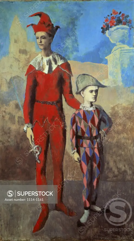 Acrobat and Young Harlequin by Pablo Picasso, 1905, 1881-1973, USA, Pennsylvania, Merion, Barnes Foundation