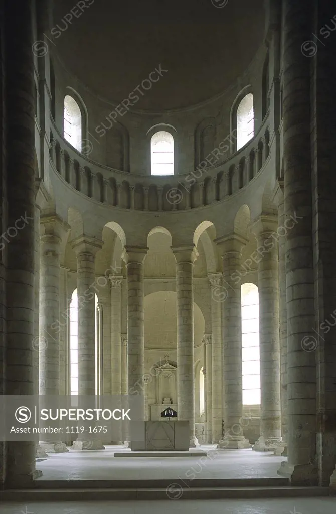 Interior of an abbey, Fontevraud Abbey, Maine-et-Loire, Anjou, France