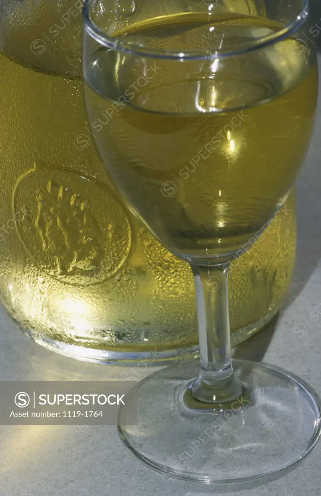 Close-up of a glass of white wine
