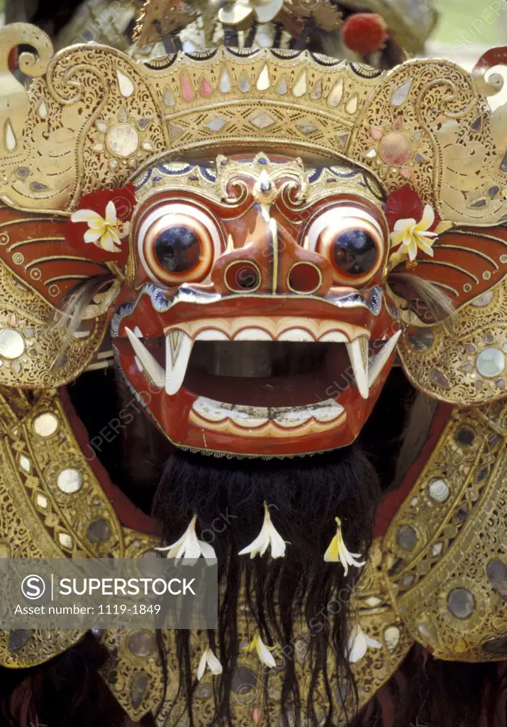 Close-up of a traditional mask, Bali, Indonesia