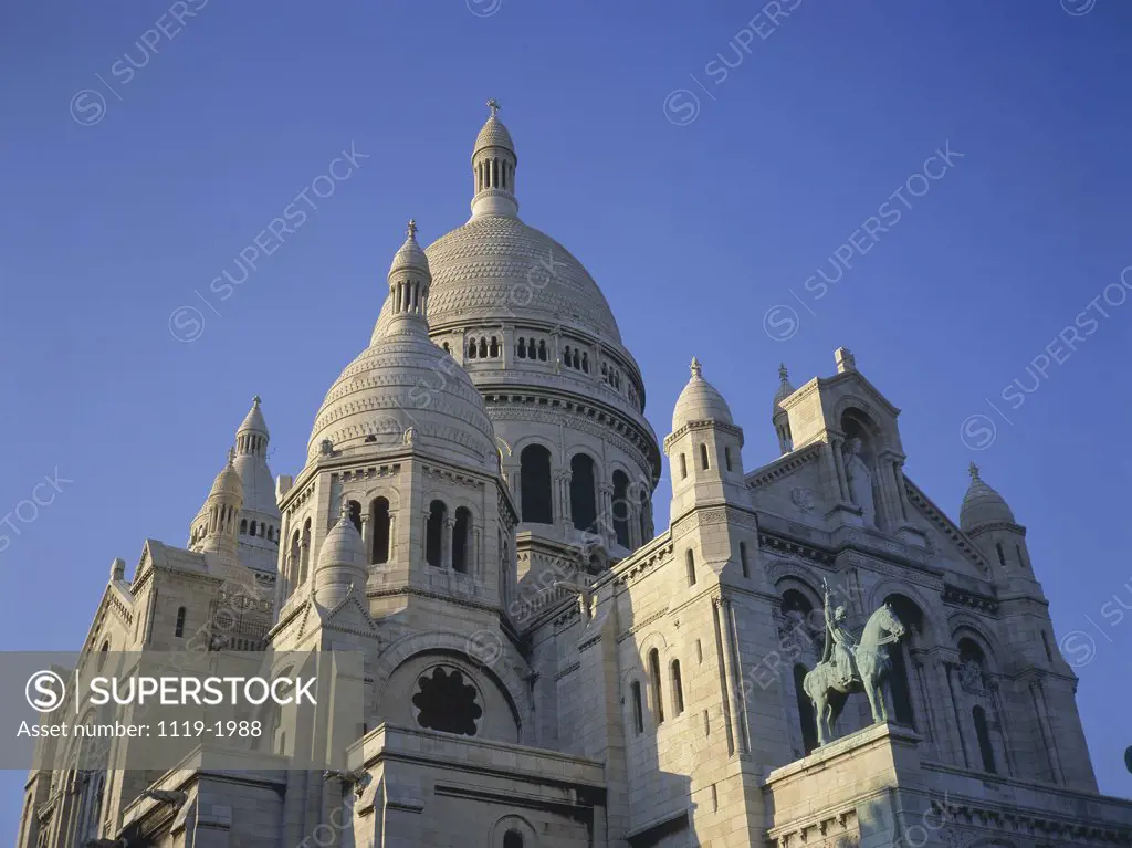 Low angle view of a basilica, Basilique du Sacre Coeur, Paris, France