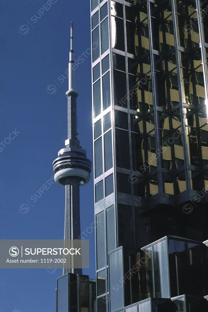 High section view of a tower, CN Tower, Toronto, Ontario, Canada