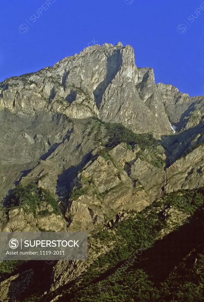 Low angle view of a mountain, Alps, France