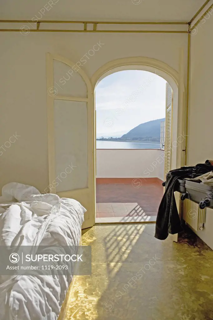 Interior of a hotel room, Sicily, Italy