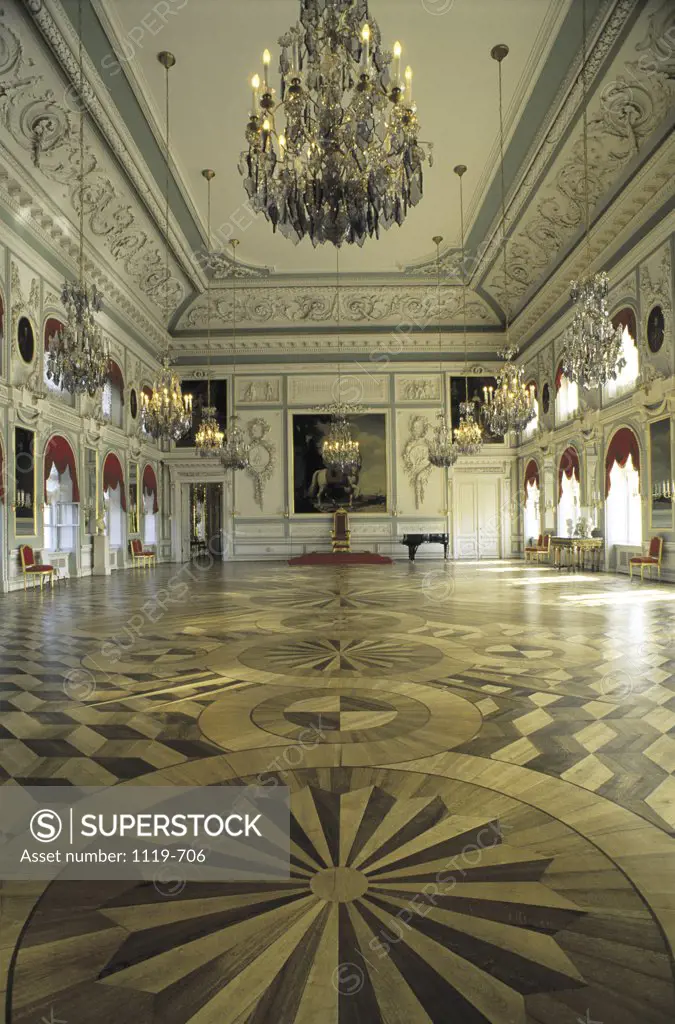 Interiors of Throne Hall, Petrodvorets, Russia
